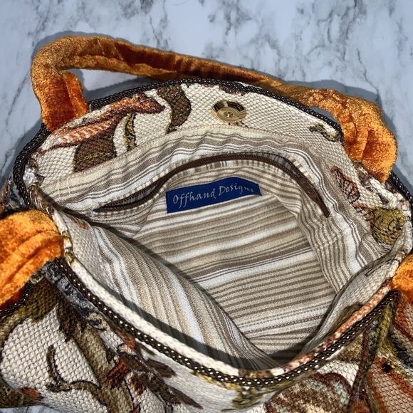 Offhand Designs Handbag Nora Italian Day Floral Tan Rhinestone Limited Edition - Picture 13 of 15